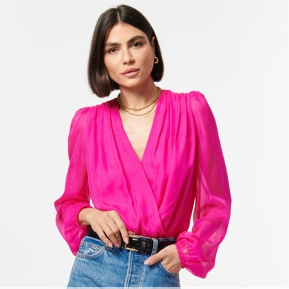 NWT Cami NYC Isa Bodysuit Neon Pink